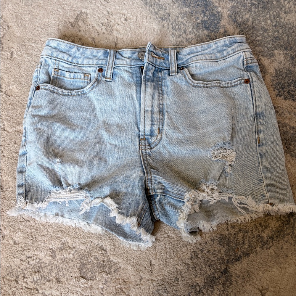 Old Navy Light Blue Distressed Denim Shorts